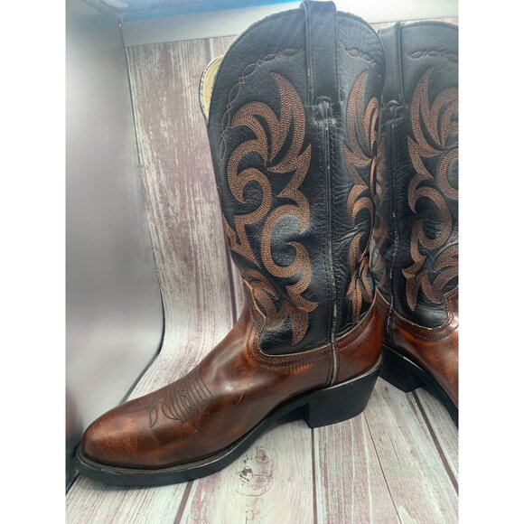 Durango Boot LM504 Men's Size 8D Black Brown Western Cowboy Boots - Picture 4 of 12